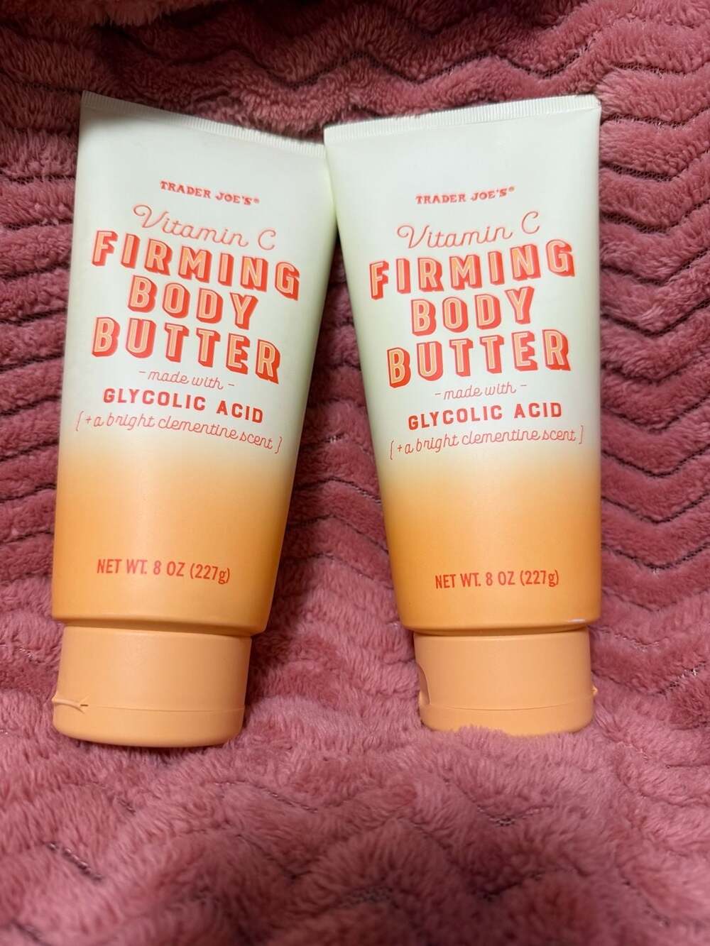 2-Trader Joe's Vitamin C Firming Body Butter with Glycolic Acid, 8 oz